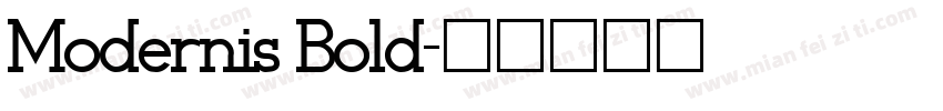 Modernis Bold字体转换